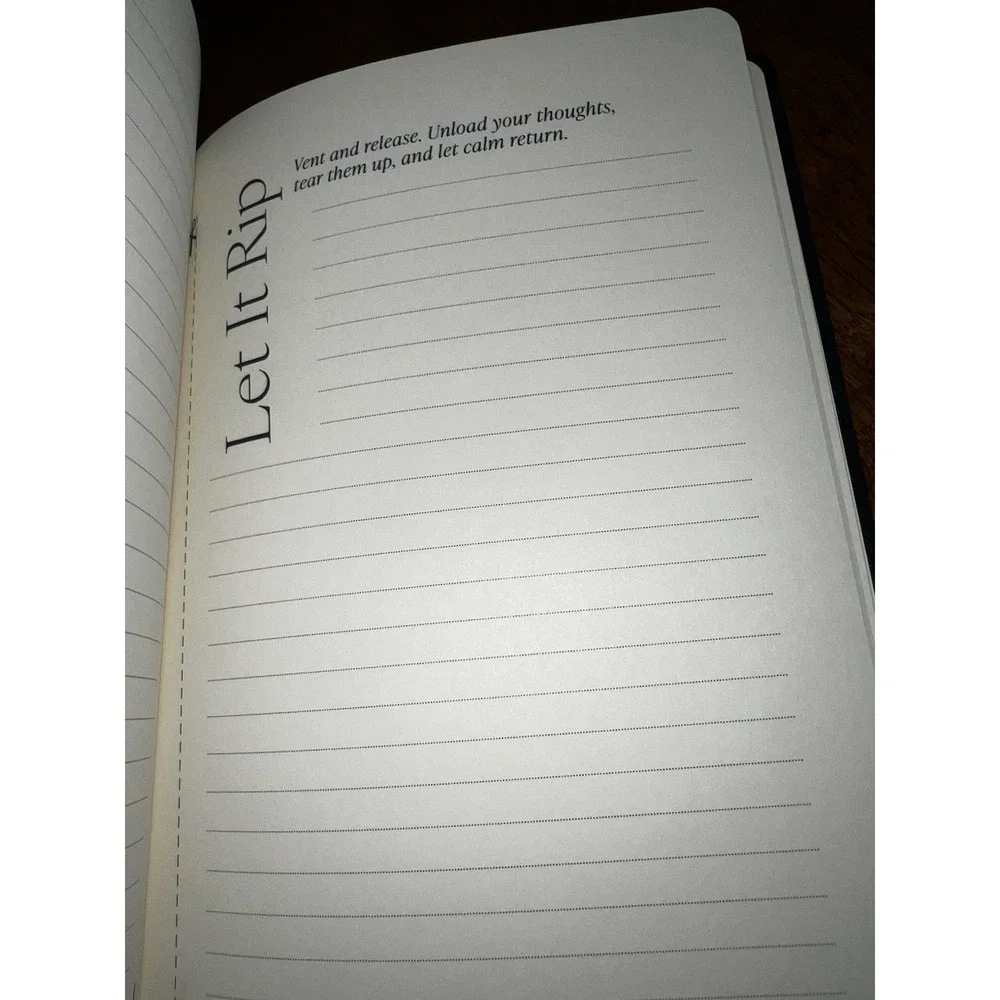 Worry Interrupt Guided Journal Undated CBT Anxiety Thought Spiral Relief New NIB